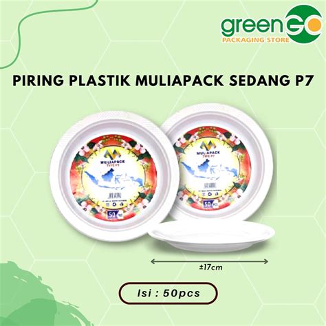 Jual Piring Makan Plastik P Sekali Pakai Isi Pcs Putih Susu