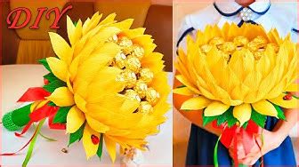 Букет с крокусами из конфет в кашпо велосипеде своими руками / diy ...