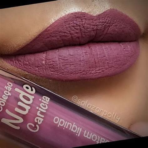 Batom Líquido Matte Cor Nude Caricia Ludurana Shopee Brasil