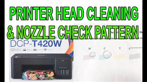 BROTHER DCP T420W Print Head Cleaning Nozzle Check Pattern YouTube