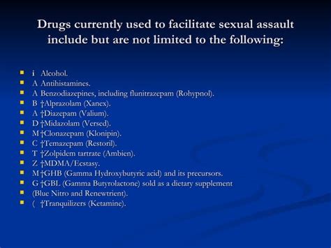 Drug Facilitated Sexual Assault Ppt