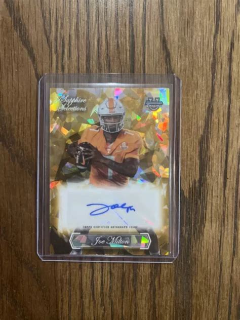 Bowman Chrome U Sapphire Selections Joe Milton Gold Auto