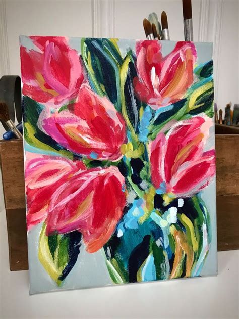 Learn How to Paint Flowers on Canvas with Acrylics the Easy Way Step by ...