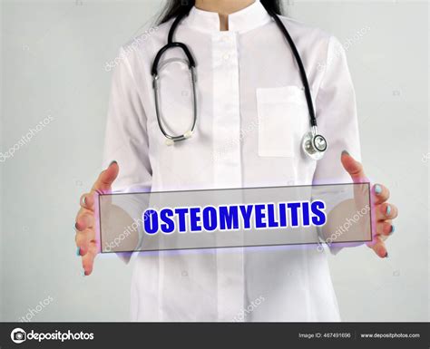 Concepto Médico Sobre Osteomielitis Con Frase Página — Foto De Stock