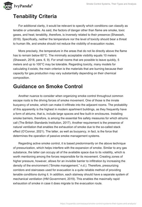 Smoke Control Systems, Their Types and Analysis - 1721 Words | Essay ...