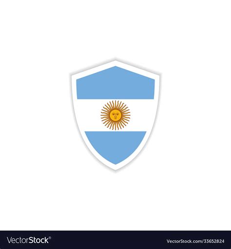 Argentina flag emblem template design Royalty Free Vector