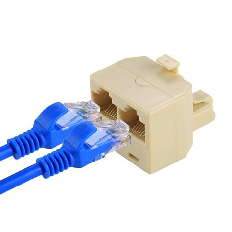 Rj45 Dual Ports Lan Ethernet Connector Network Adapter Pc Hardware Cables And Adapters Aliexpress