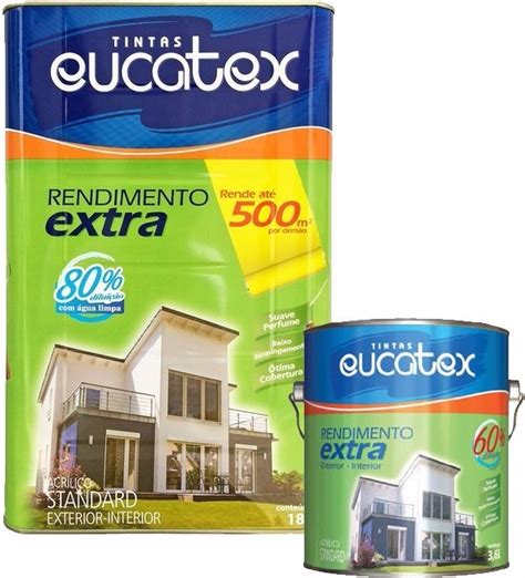 Tinta Acr Lico Rendimento Extra Concreto L Eucatex Frete Gr Tis