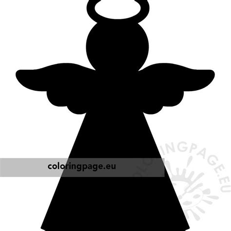 Christmas Ornament Angel Silhouette Coloring Page