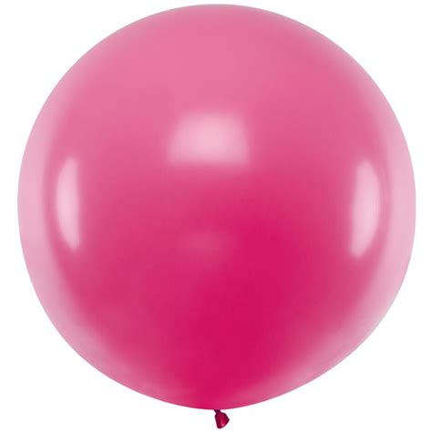 Kæmpe ballon rund pink pastel 1m