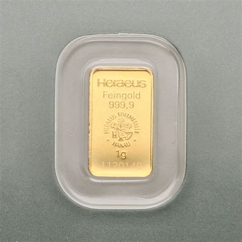 Gram Gold Heraeus Sealed With Certificate Catawiki