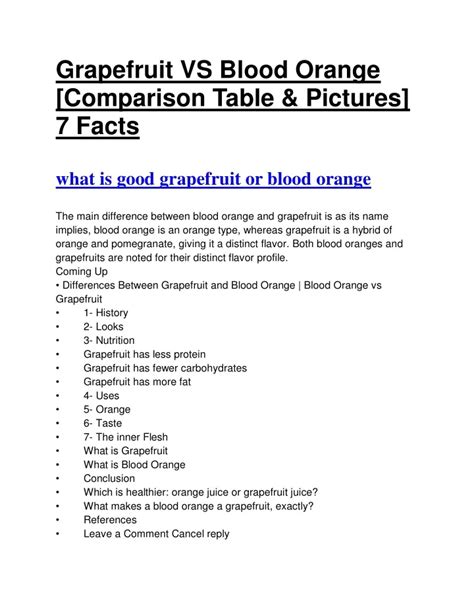 Ppt Grapefruit Vs Blood Orange Powerpoint Presentation Free Download