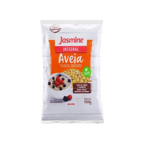 Aveia Flocos Grossos Integral Fibras Vegano Jasmine 500g Submarino