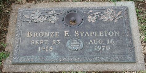 Bronze Edward Stapleton Find A Grave Memorial