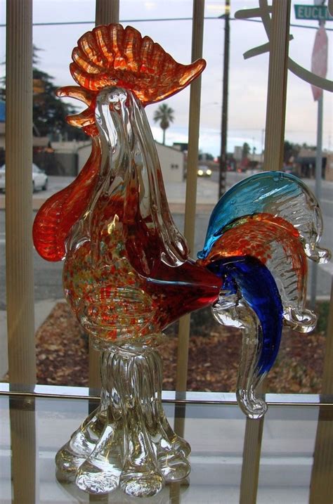 Murano Glass Rooster Beautiful Art Glass By Oldwestantiques