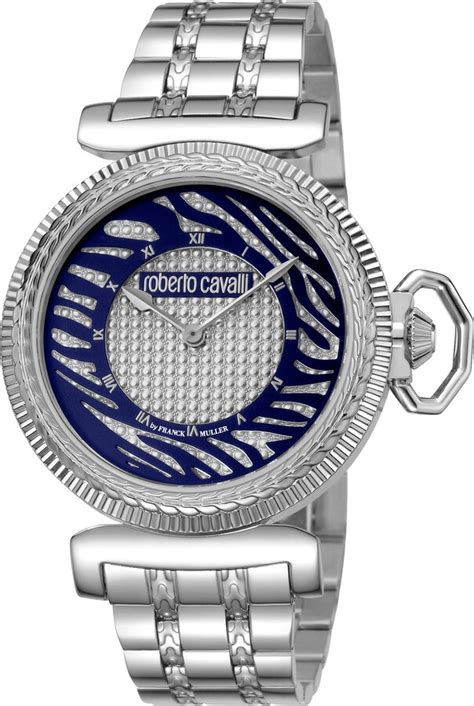 Roberto Cavalli Womens silver dial stainless steel watch - ShopStyle