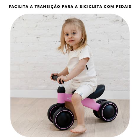 Bicicleta Sem Oedal - Bicicleta de Equilibrio Infantil 4 rodas Sem Pedal Buba - Rck Express