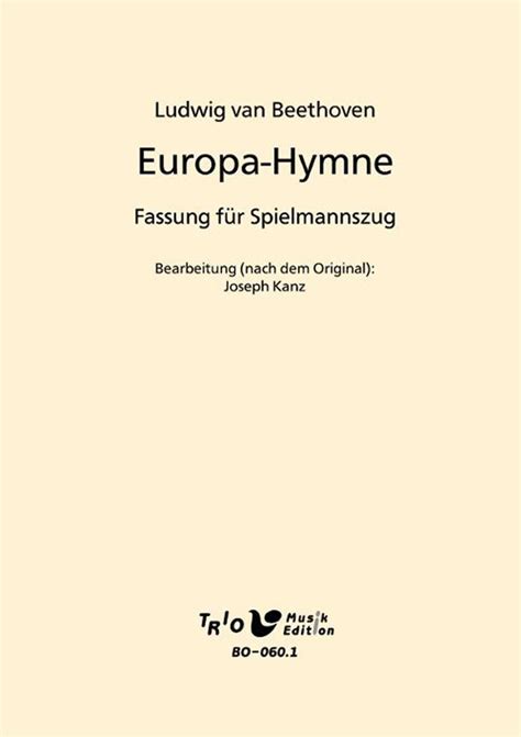 Europa Hymne Von Ludwig Van Beethoven Alle Noten De