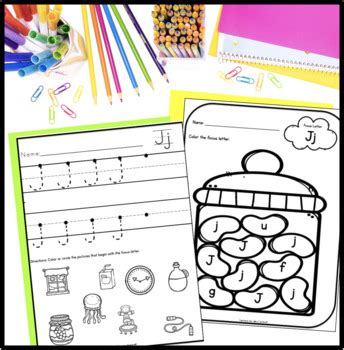 Letter Jj Worksheets and Book by Courtney's Curriculum Creations