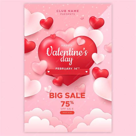 Premium Vector | Valentines day celebrations poster design