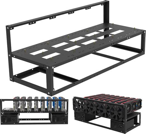 MLLIQUEA Mining Rig Frame For BTC S37 B75 B85 8 GPU Motherboard