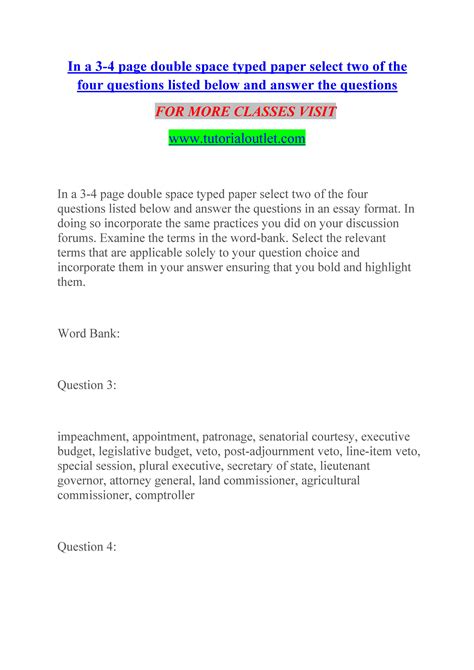 Essay Format Double Spaced