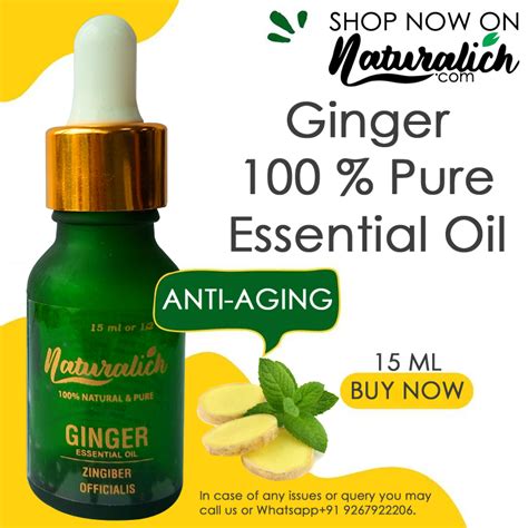 Naturalich Buy Now 15 ML Ginger 100 Pure Essential Oil