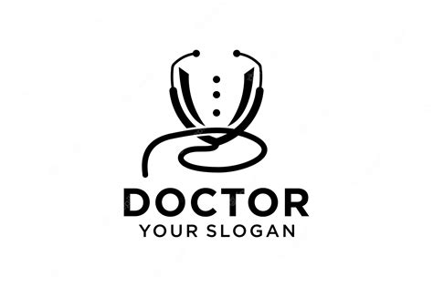 Premium Vector Doctor Logo Design Stethoscope With Doctor Coat Logo Design