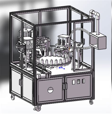 双头全自动活塞式液体灌装机3d模型下载三维模型solidworks模型 制造云 产品模型