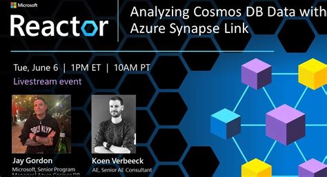 Analyzing Azure Cosmos Db Data With Azure Synapse Link Youtube Live