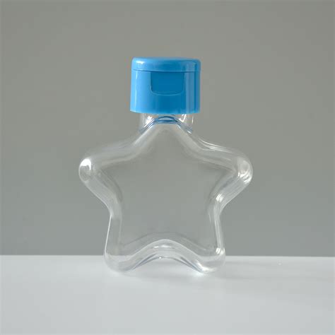 Transparent Pentacle Pet Bottle Hand Sanitizer Bottle With Flip Top Cap