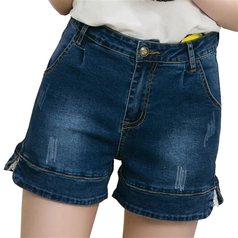 2018 Summer Wear Women Denim Shorts Casual High Waistline Loose Jeans