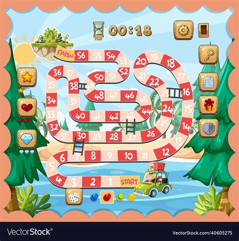 Counting number game template for kid Royalty Free Vector