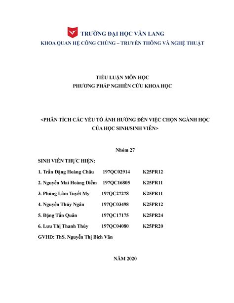 Nghiên cứu các nhân tố ảnh hưởng đến quyết định lựa chọn trường đại học