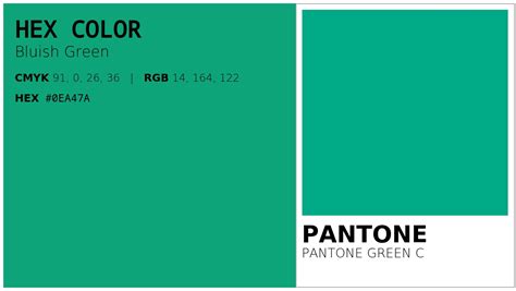 Hex 0ea47a To Pms Code Pantone Green C Conversion Chart Pms Solid Coated