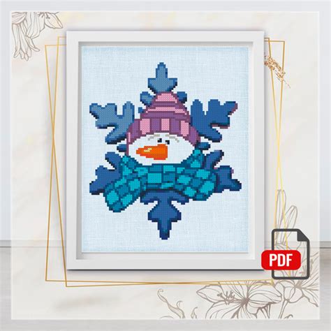 Snowman cross stitch, Christmas decorations cross stitch, Wi - Inspire ...