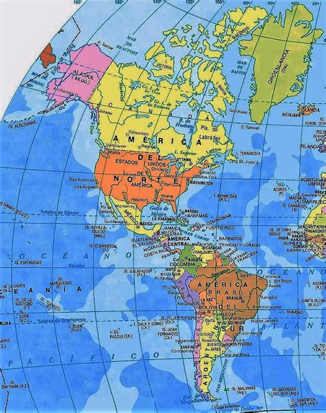 Mapa De America Con Division Politica Con Nombres Y Capitales Nbkomputer