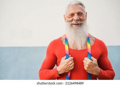 Senior Hipster Gay Man Smiling On Stock Photo Shutterstock