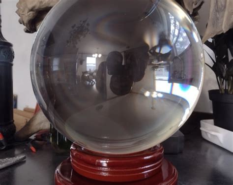 Huge 200mm Crystal Ball Crystal Ball With Stand Clear Gazing Sphere