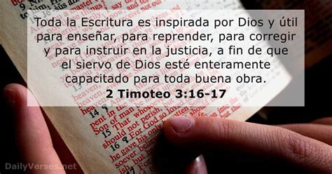 2 Timoteo 3:16-17 - Versículo de la Biblia - DailyVerses.net