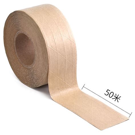 Customized Print Logo Water Activated Gummed Packaging Kraft Paper Tape