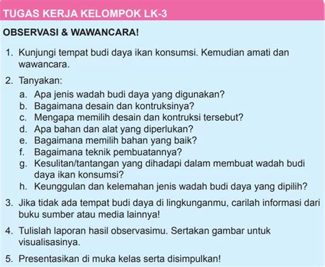 Kunci Jawaban Prakarya Kelas Halaman Observasi Dan Wawancara