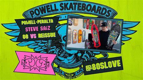 1989 Powell Peralta Steve Saiz Totem OG Vs Reissue Skateboard Deck