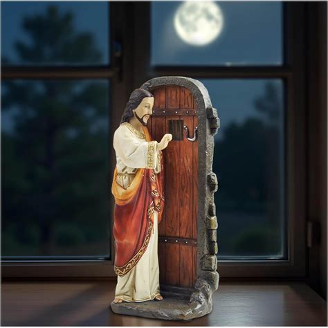 Plentifulhome Jesus Knocking At The Door Statue 512