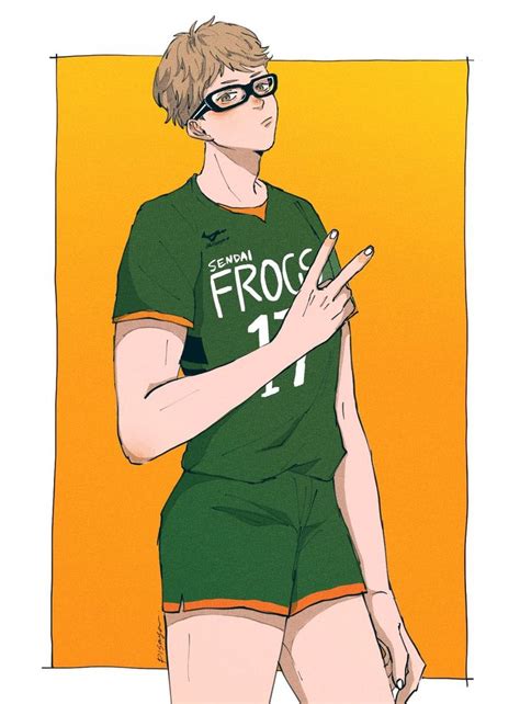 Frog Number 17 Haikyuu Tsukishima Kuroo Haikyuu Haikyuu Characters