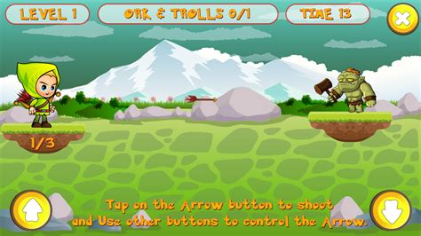 🕹️ Play Arrow Shot Game: Free Online Arrow Control Orcs Shooting Video Game for Kids & Adults