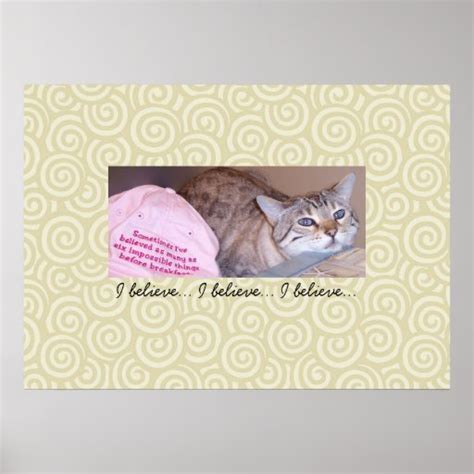 Believe Cat Poster Zazzle