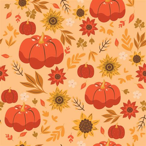 Pumpkin autumn Wallpaper - Peel and Stick or Non-Pasted