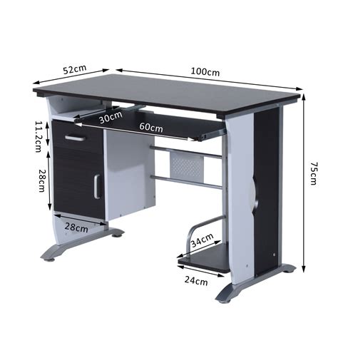 Computer Table With Keyboard Drawer Middlebrook Designs 48 Inch White