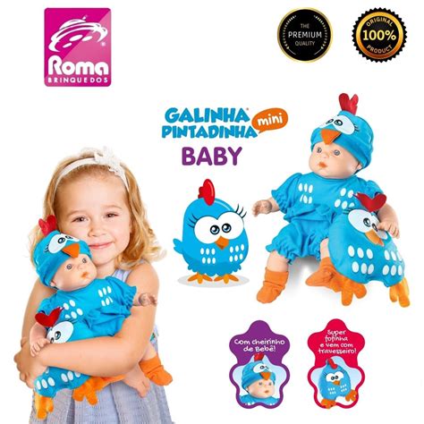 Boneca Galinha Pintadinha Mini Baby Roma Brinquedos Submarino